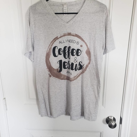 All I need is coffee and Jesus shirt size M - Picture 1 of 2